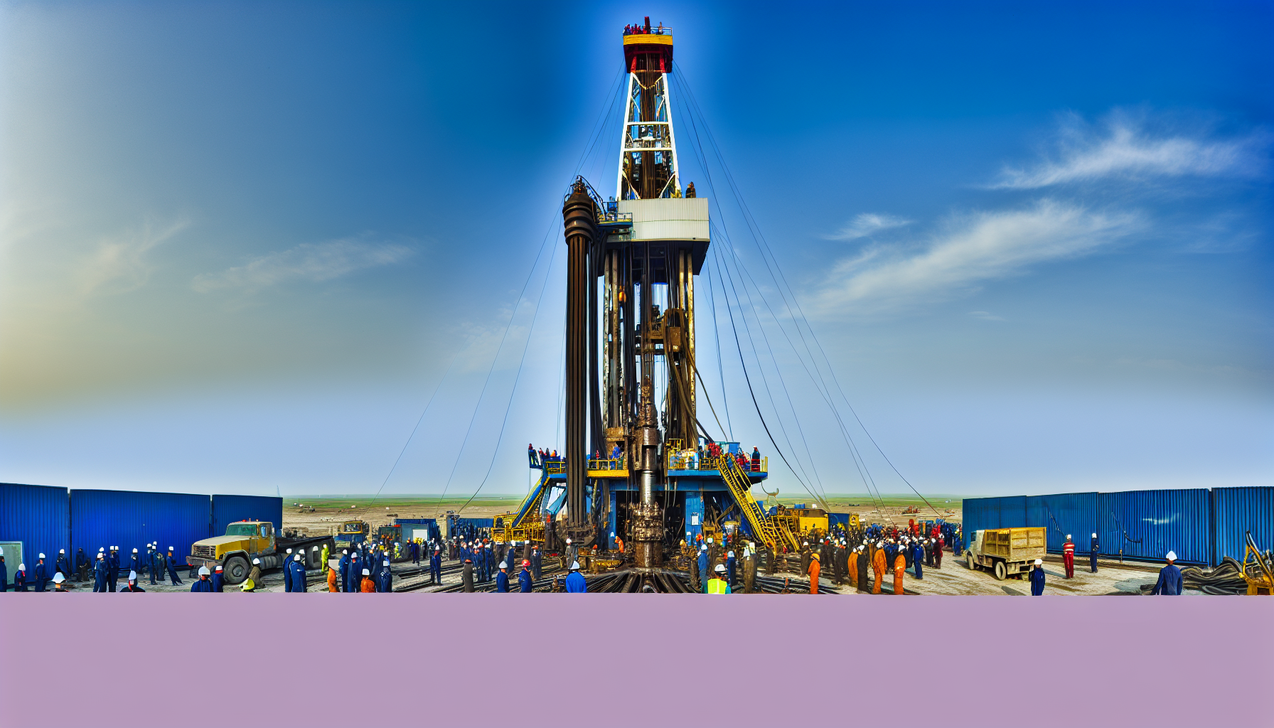 Drilling rig operating in a vertical well