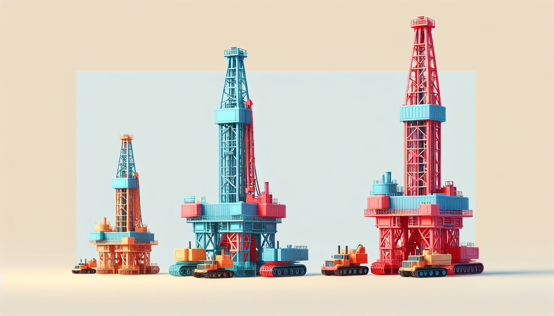 Comparison of low, medium, and high horsepower drilling rigs